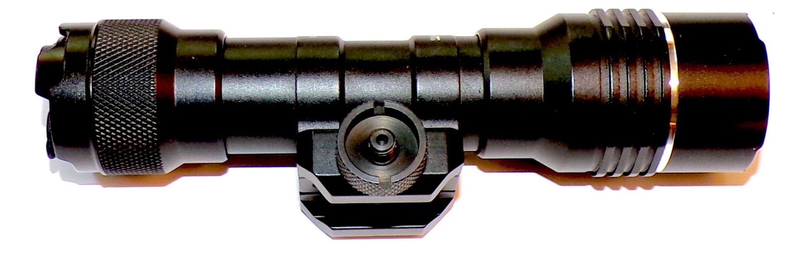 A Protac Rail Mount HP-X Pro USB light, and a Megastream USB High Output flashlight.