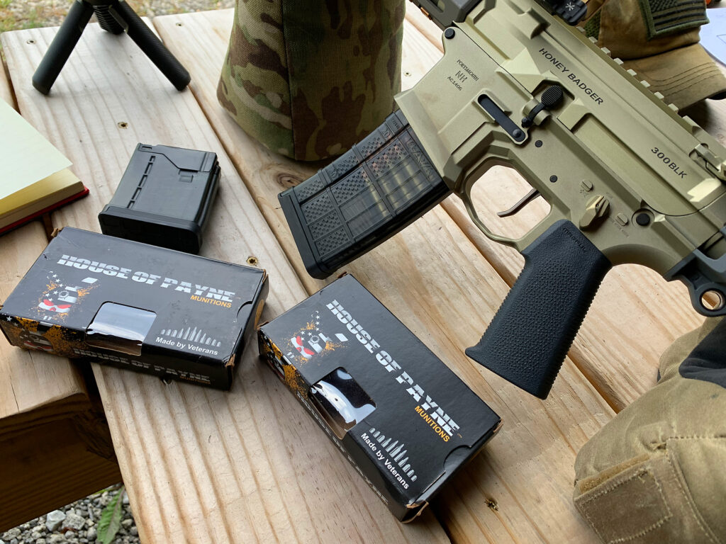 Shooting Q Honey Badger with SPEAKEASY