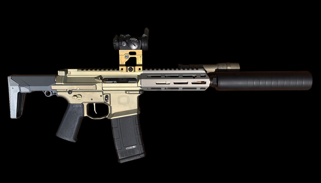 Shooting Q Honey Badger with SPEAKEASY